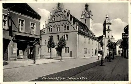 Ak Fürstenwalde an der Spree, Rathaus, Dom