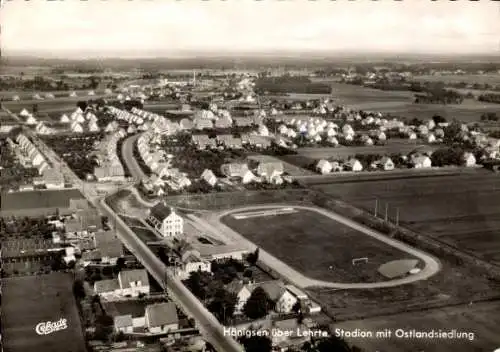 Ak Hänigsen Uetze in Niedersachsen, Stadion, Ostlandsiedlung, Luftbild