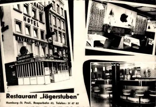 Ak Hamburg Mitte St. Pauli, Restaurant Jägerstuben, Reeperbahn 42