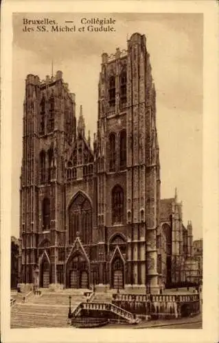 Ak Bruxelles Brüssel, Kirche, Collegiale des SS. Michel et Gudule