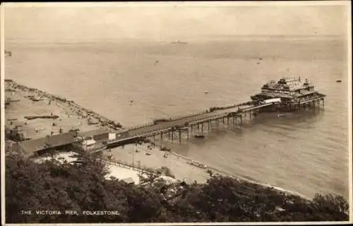 Ak Folkestone Kent England, Victoria Pier