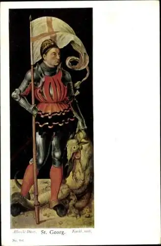 Künstler Ak Dürer, Albrecht, St. Georg, Drachentöter