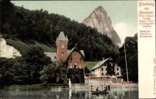 Ak Plomberg am Mondsee Salzkammergut Oberösterreich, Villa Scharnberger