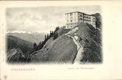 Ak Stanserhorn Halbkanton Nidwalden, Hotel, Berner Alpen