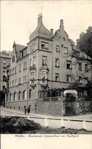 Ak Meißen an der Elbe, Restaurant Lämmerhaus am Stadtpark