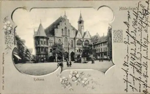 Passepartout Ak Hildesheim in Niedersachsen, Rathaus