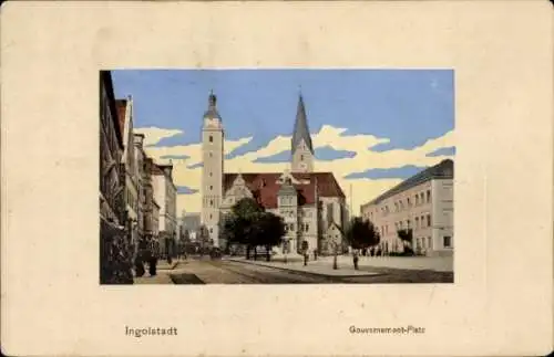 Präge Ak Ingolstadt an der Donau Oberbayern, Gouvernement Platz