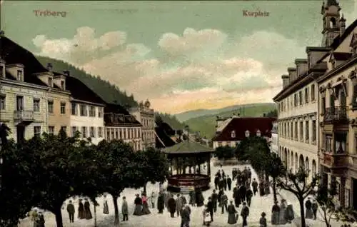 Ak Triberg im Schwarzwald, Kurplatz