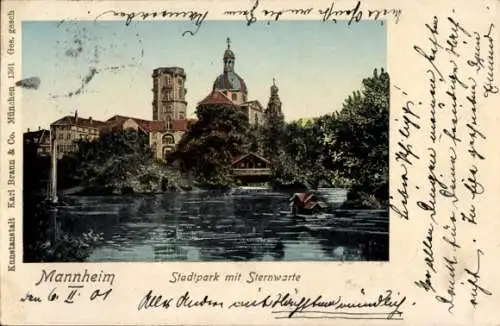 Golden Ak Mannheim in Baden Württemberg, Stadtpark, Sternwarte