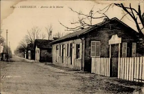 Ak Griesheim bei Darmstadt, Avenue de la Marne