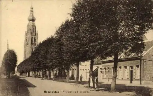 Ak Hoogstraten Hoogstraeten Flandern Antwerpen, Freiheit und Turmblick