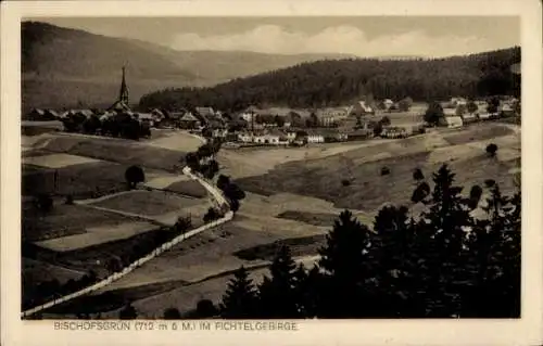 Ak Bischofsgrün Fichtelgebirge, Blick auf Ort, Landschaft