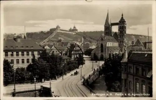 Ak Esslingen am Neckar, Agnesbrücke