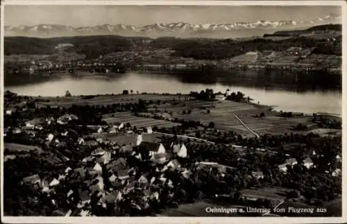 Ak Öhningen am Untersee Baden, Fliegeraufnahme