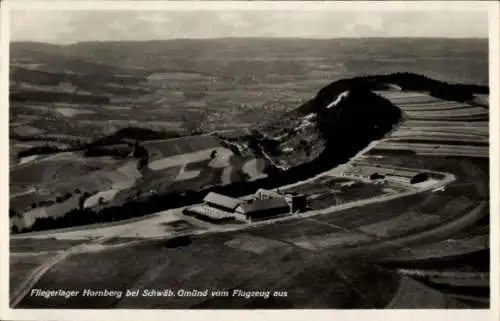 Ak Schwäbisch Gmünd in Württemberg, Fliegerlager Hornberg, Fliegeraufnahme