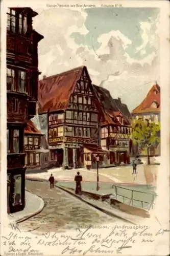 Künstler Litho Hildesheim in Niedersachsen, Andreasplatz