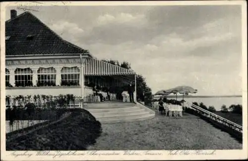 Ak Węgorzewo Angerburg Ostpreußen, Waldhaus Jägerhöhe am Schwenzaitsee