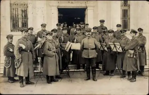 Foto Ak Deutsche Soldaten in Uniformen, Orchester, Musikinstrumente