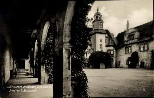 Ak Weilburg an der Lahn Hessen, Innerer Schlosshof