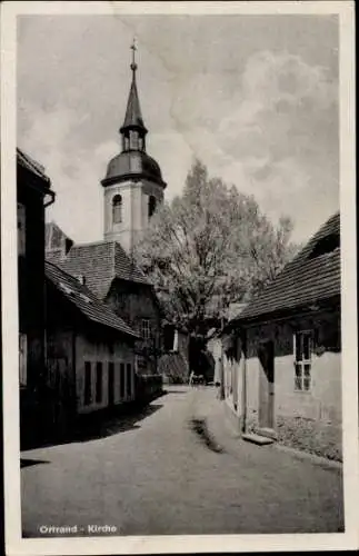 Ak Ortrand in der Niederlausitz, Kirche