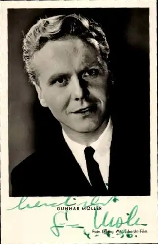 Ak Schauspieler Gunnar Möller, Portrait, Autogramm