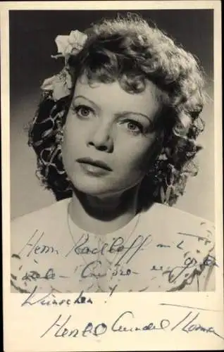 Ak Schauspielerin Gundel Thoma, Portrait, Autogramm