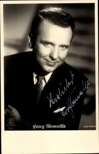 Ak Schauspieler Georg Thomalla, Portrait, Autogramm