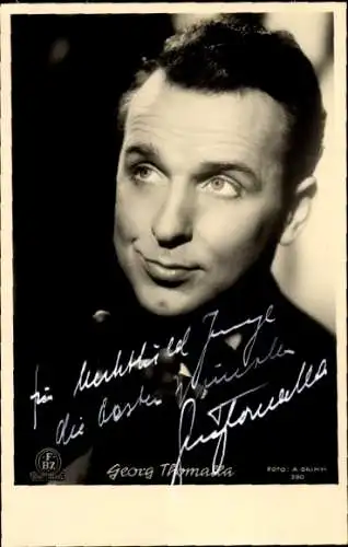 Ak Schauspieler Georg Thomalla, Portrait, Autogramm