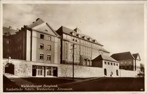 Ak Stary Zdrój Altwasser Wałbrzych Waldenburg Schlesien, Katholische Schule