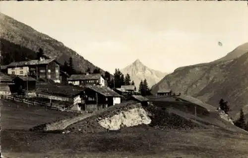 Ak Saas Fee Kanton Wallis, Wildi, Bietschhorn