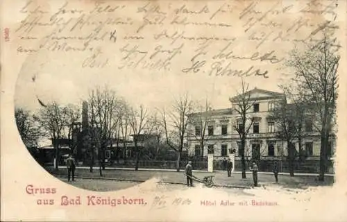 Ak Königsborn Unna im Ruhrgebiet, Hotel Adler, Badehaus