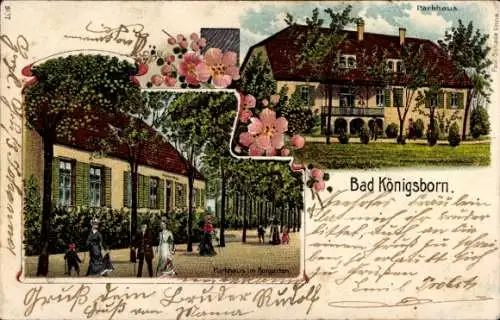 Litho Königsborn Unna im Ruhrgebiet, Parkhaus, Kurgarten