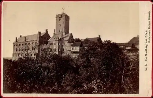 Kabinett Foto Lutherstadt Eisenach in Thüringen, Wartburg von Osten