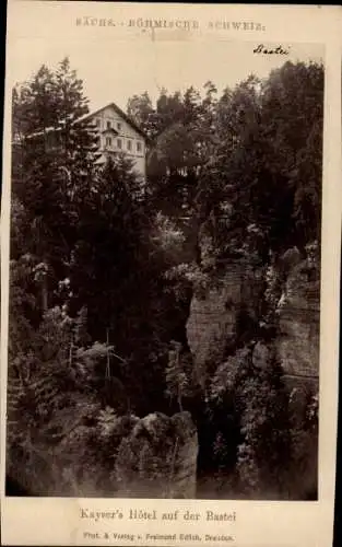 Kabinett Foto Lohmen Sächsische Schweiz, Bastei, Kayser's Hotel