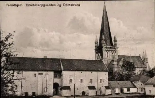 Ak Trondhjem Trondheim Norwegen, Erkebiskopgaarden, Domkirken