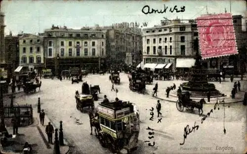 Ak West End London City England, Piccadilly Circus