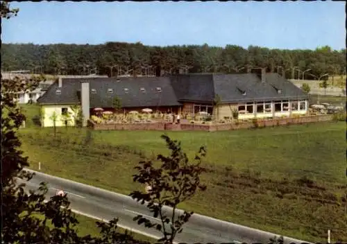 Ak Rohrbrunn Weibersbrunn im Spessart, Autobahn Rasthaus im Spessart, Gesamtansicht