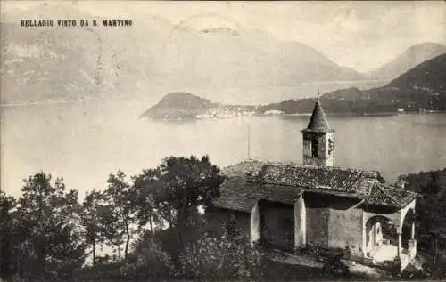 Ak Bellagio Lago di Como Lombardia, Visto da San Martino