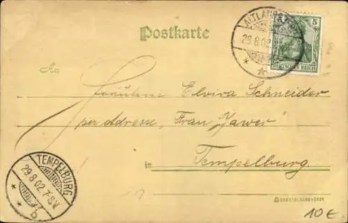 Ak Blühende rote Blume, Kitsch