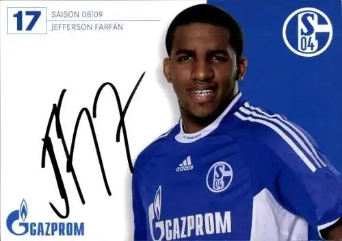 Autogramm Fußball, Jefferson Farfan, Schalke 04 Gelsenkirchen