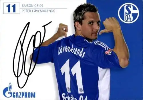 Autogramm Fußball, Peter Lovenkrands, Schalke 04 Gelsenkirchen