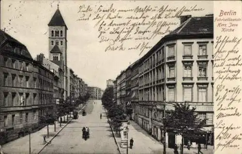 Foto Ak Berlin Prenzlauer Berg, Fehrbelliner Straße, Herz Jesu Kirche