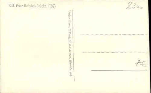 Foto Ak Kiel, Prinz-Heinrich-Brücke, Hochbrücke