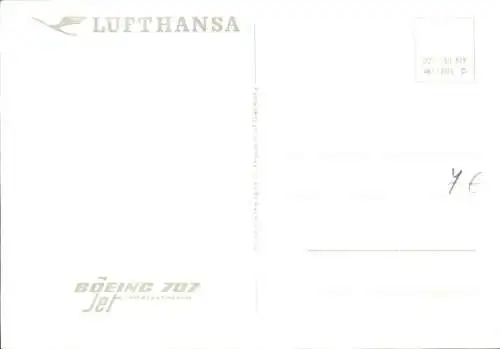 Ak Deutsches Passagierflugzeug der Lufthansa, Boeing 707 Jet Intercontinental, D-ABOG
