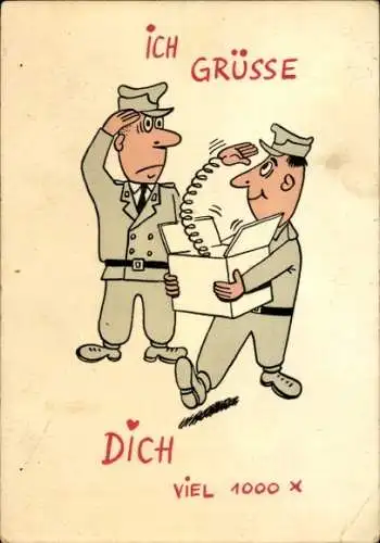 Ak Bundeswehr, Soldaten salutieren