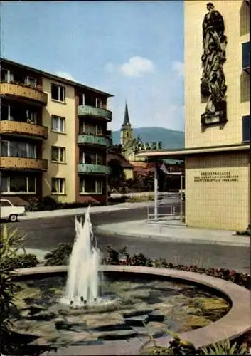 Ak Oberursel im Taunus Hessen, Kumelius-Platz, Springbrunnen