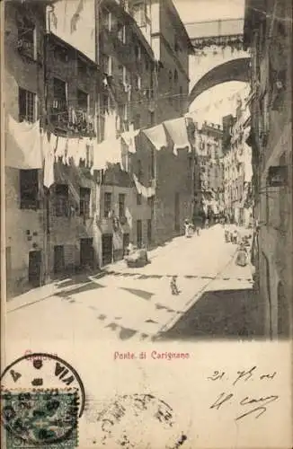 Ak Genova Genua Liguria, Ponte di Carignano