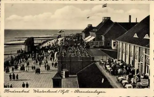 Ak Westerland auf Sylt, Strandanlagen, Promenade