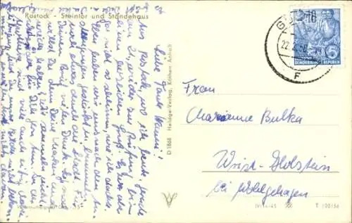 Ak Hansestadt Rostock, Steintor, Ständehaus