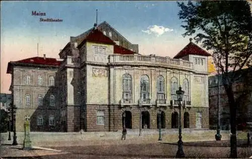 Ak Mainz am Rhein, Stadttheater